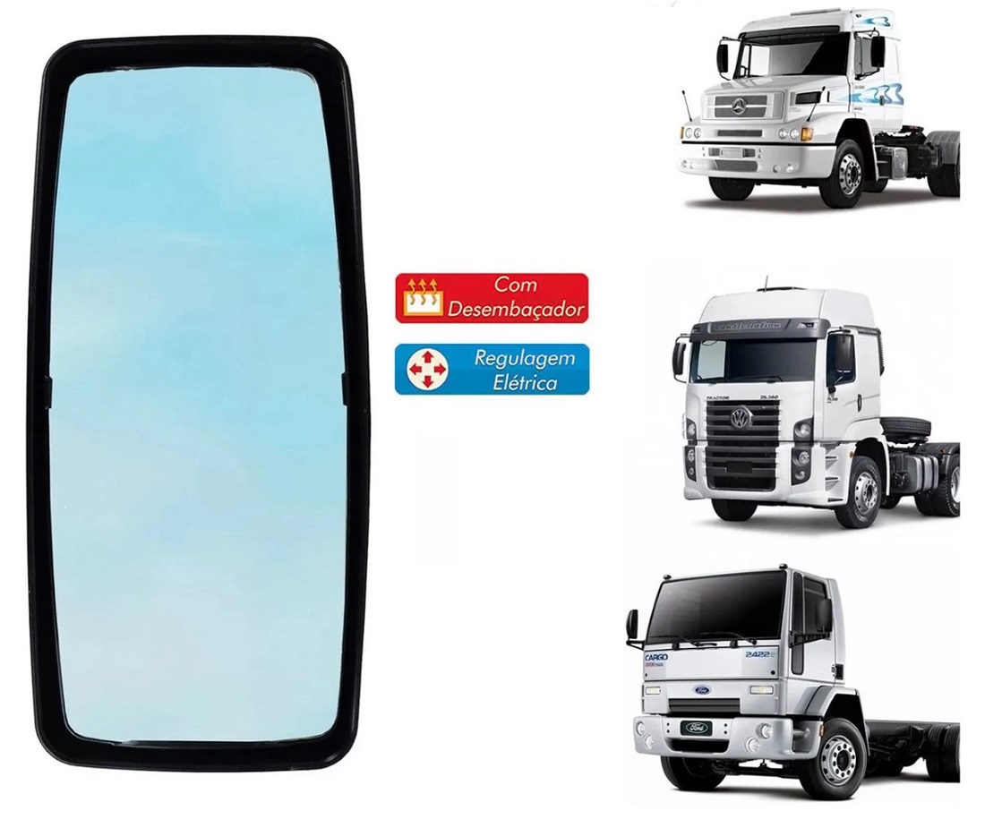 Espelho Retrovisor Ford Cargo, VW Constellation, MB 1938-LS, Atron (Com Desembaçador, Elétrico) - 2R2857513999