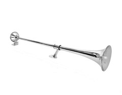 Buzina a Ar 1 Corneta Cromada Com Válvula 1 Metro 12V/24V