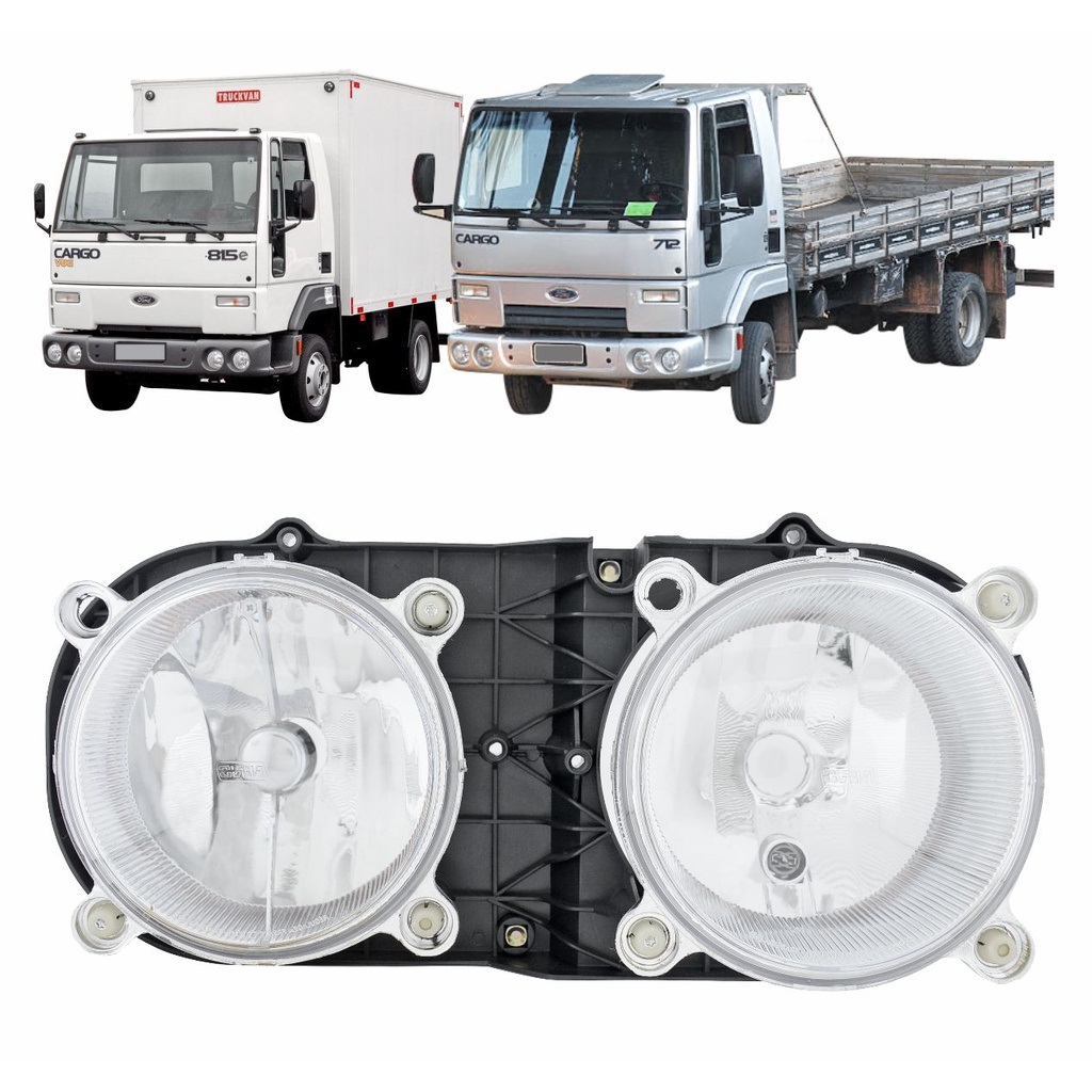 Farol Principal Caminhão Ford Cargo Parachoque Horizontal 2006  a 2012 Lado Esquerdo (FD-228LE)