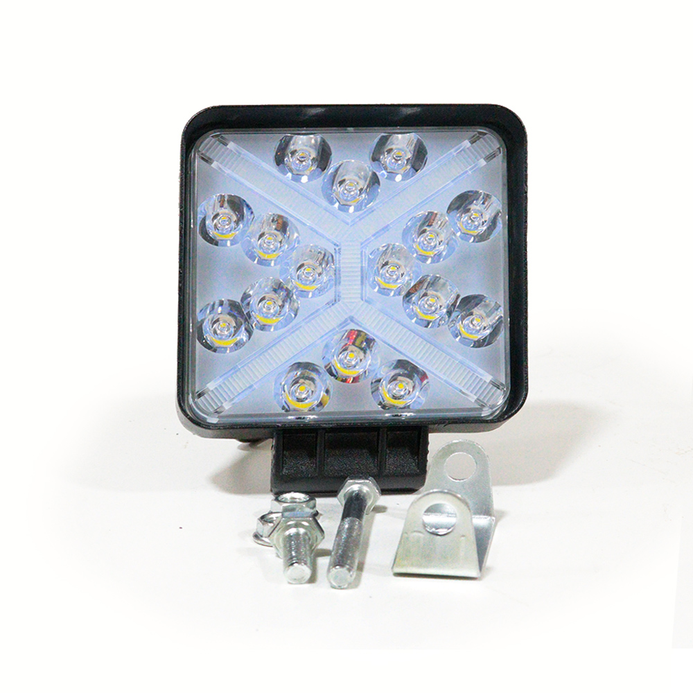 Farol Auxiliar Quadrado LED X Ambar 104mm (16 LEDs) 138W