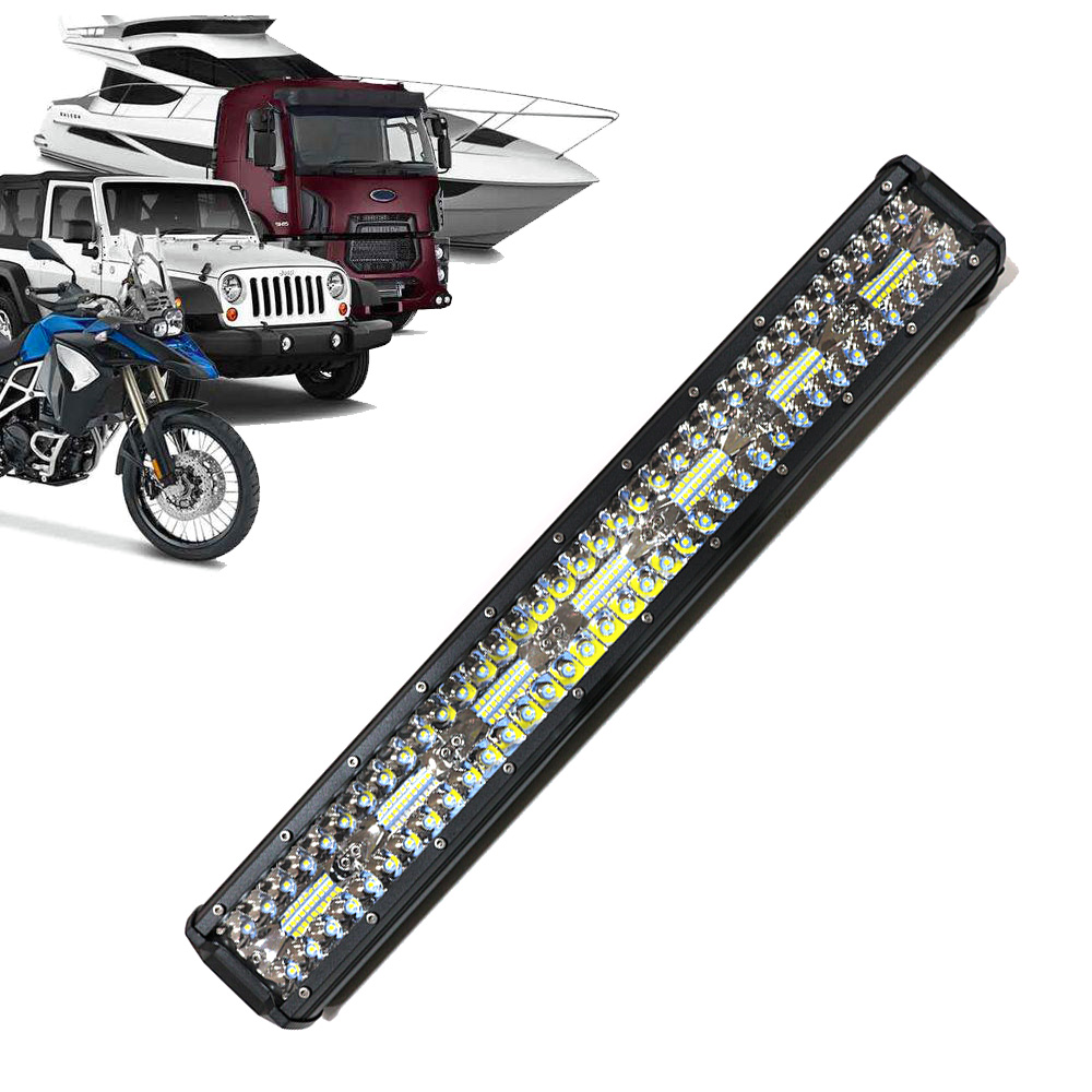 Farol Auxiliar Retangular LED Branco (108 LEDs) 546W - Bi-Volt 57 Centimetros