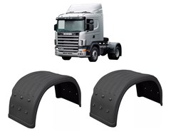 Par Paralama Tração Caminhão Scania Série 4, Série 5 - Grafite Fosco - 1435075