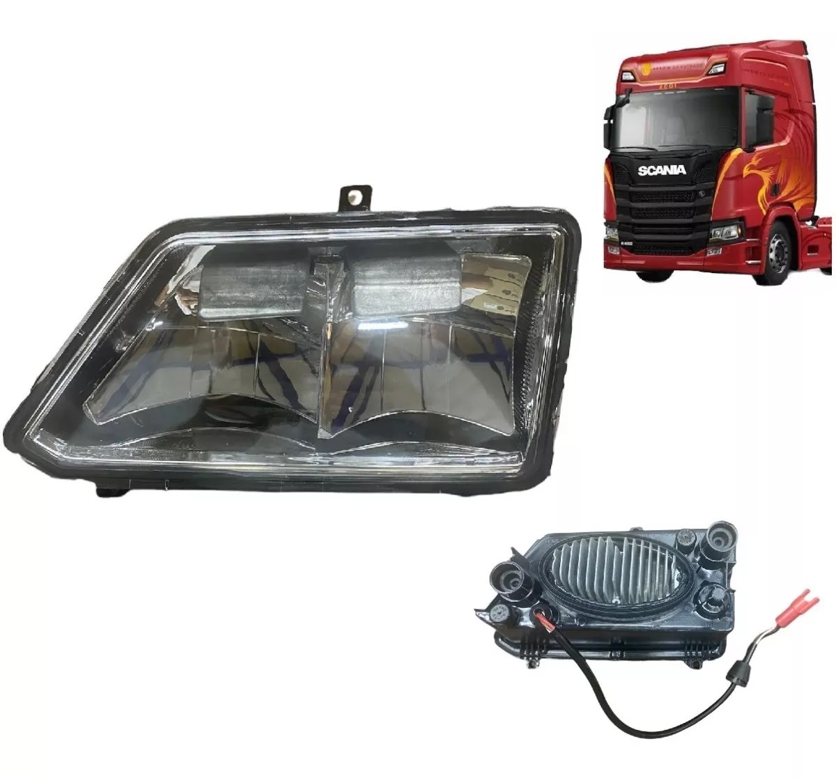 Farol Auxiliar Teto Caminhão Scania Série 7 Lado Direito - 2552709