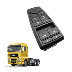 Botao Vidro Eletrico Caminhão MAN TGX Completo Esquerdo - 81258067093/ 81258067108