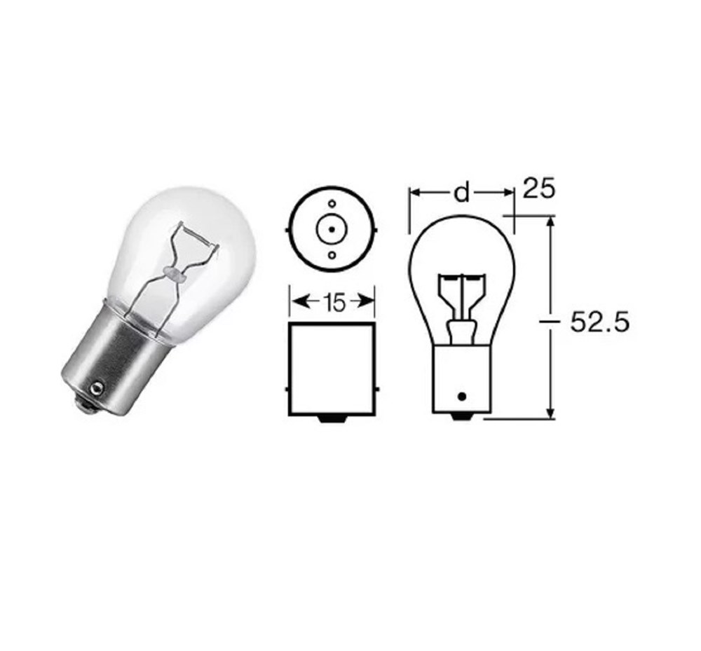 Lampada 7511 (1141) 12V 21/5 Watts - Osram (Caixa com 10) Lampada 7511 (1141) 12V 21/5 Watts - Osram (Caixa com 10)