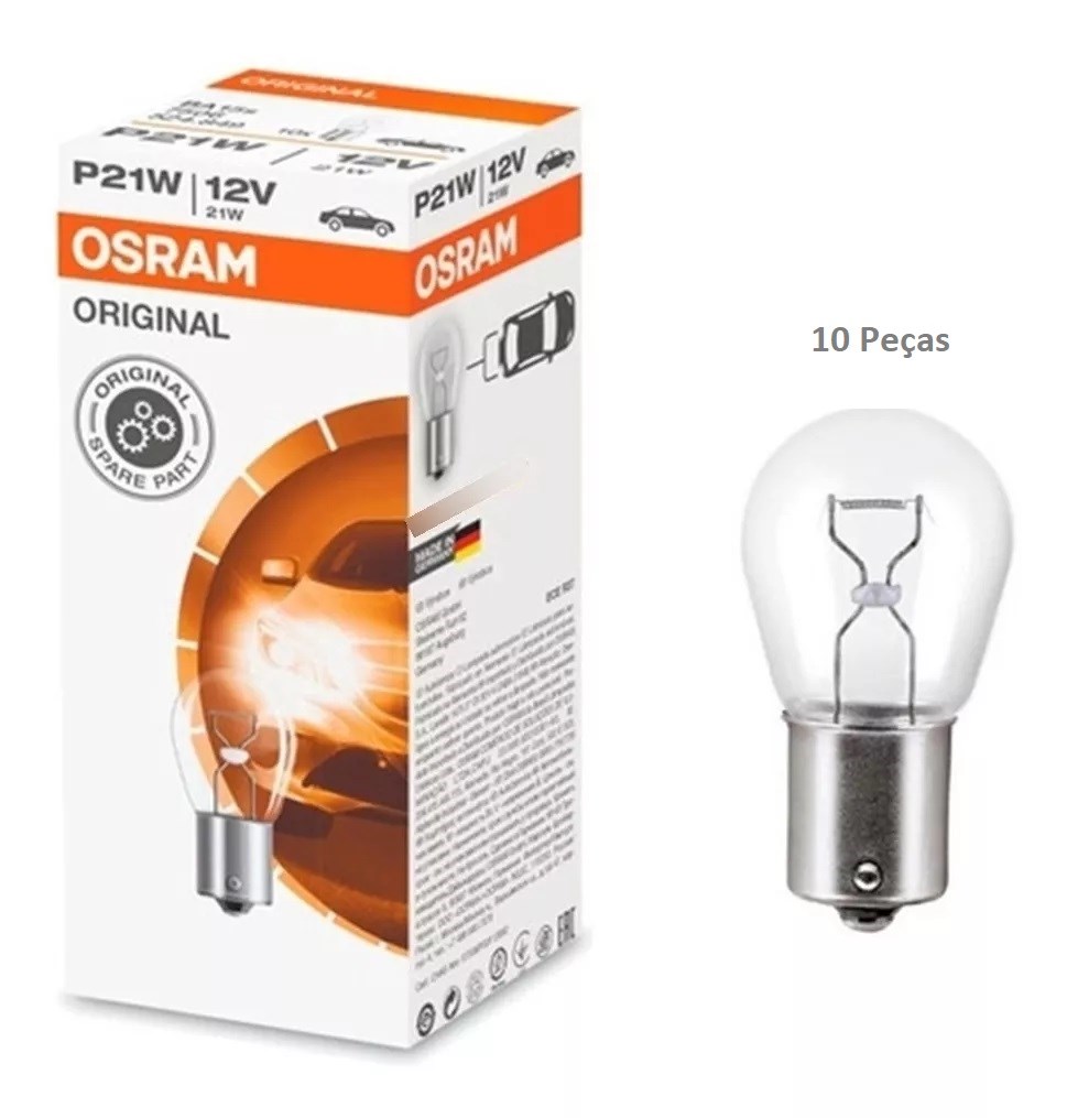 Lampada 7511 (1141) 12V 21/5 Watts - Osram (Caixa com 10) Lampada 7511 (1141) 12V 21/5 Watts - Osram (Caixa com 10)