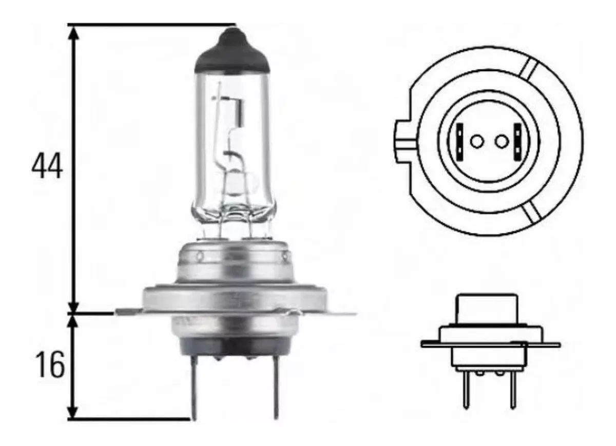 Lampada Halogênica H-4 12 Volts , 60/55 Watts - 64193 Classic Osram