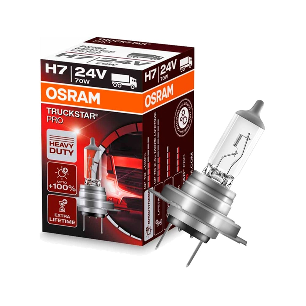 Lampada Halogênica H-7 24V, 70 Watts - 64196 Truckstar Pró Osram Lampada Halogênica H-7 24V, 70 Watts - 64196 Truckstar Pró Osram