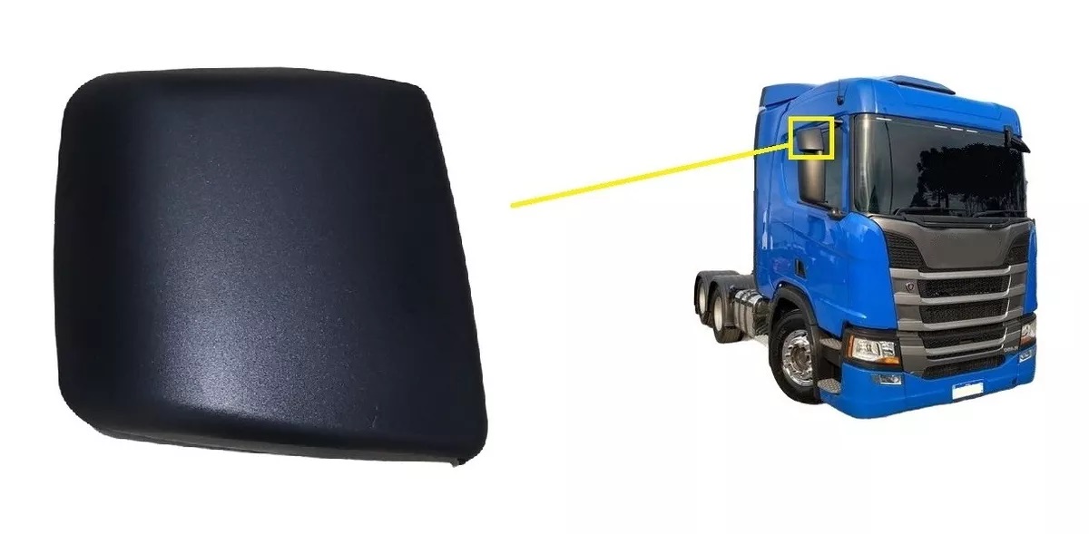 Capa Retrovisor Auxiliar Caminhão Scania Série 7 Lado Esquerdo - 2119451 Capa Retrovisor Auxiliar Caminhão Scania Série 7 Lado Esquerdo - 2119451