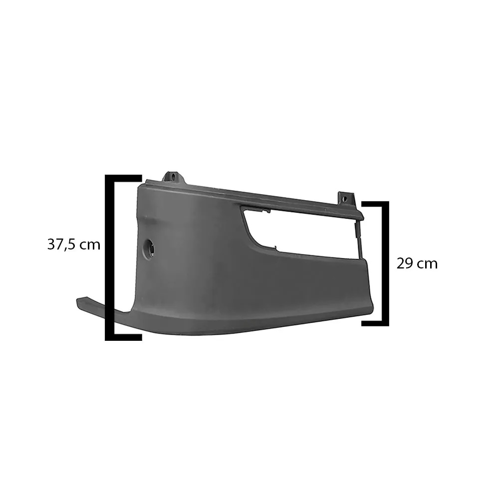 Ponteira Parachoque Caminhão Scania Série 7 (375mm) Lado Esquerdo - 2295955
