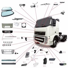 Grade Frontal Caminhão Volvo FH Após 2010 Superior - 21190825