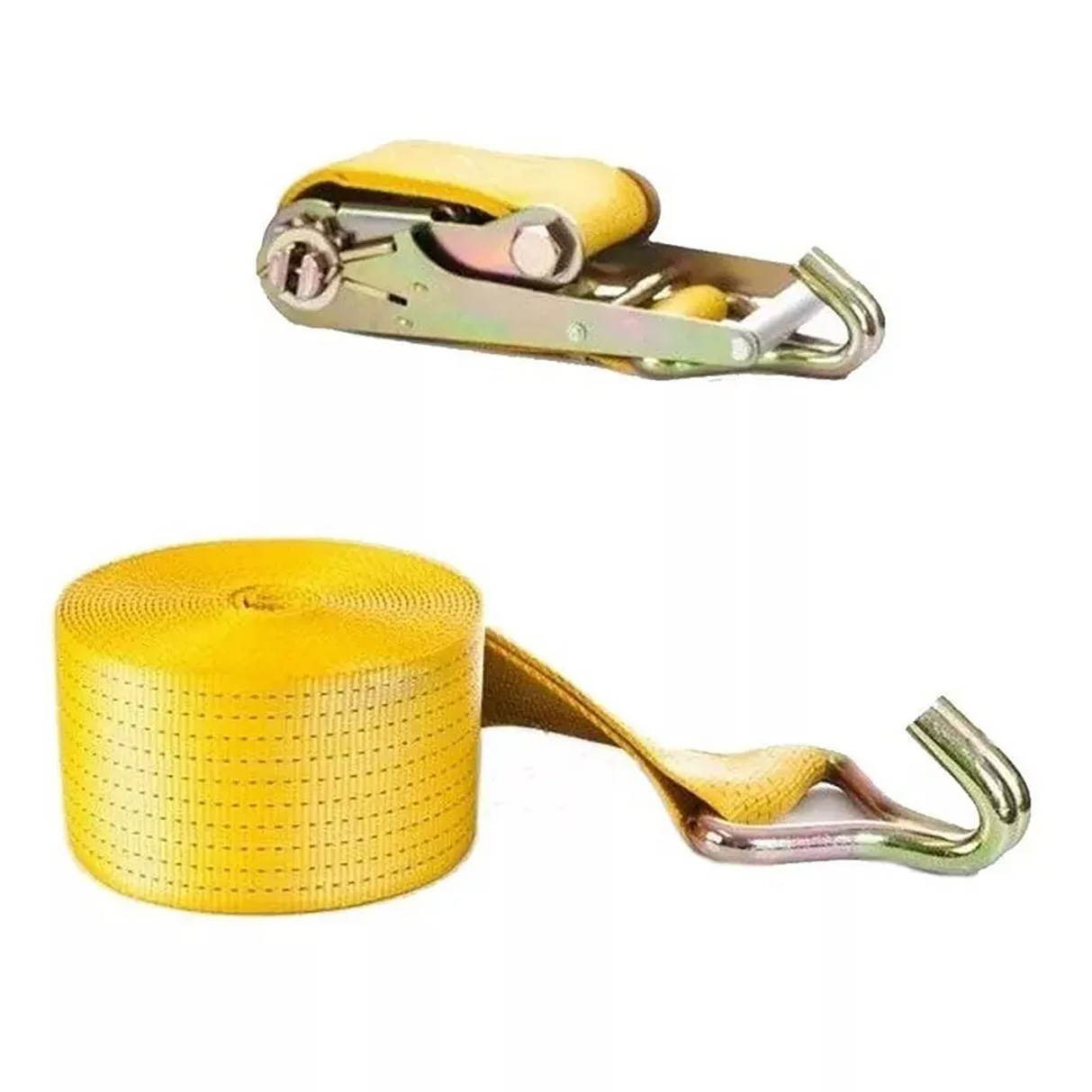 kit Cinta e catraca de amarração de cargas de 10 toneladas - 100mm - 9 Metros - Gancho ”J”