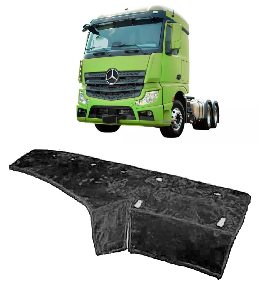 Capa Painel Caminhão Mercedes-Benz Actros de 2017 até 2020 - Preta Capa Painel Caminhão Mercedes-Benz Actros de 2017 até 2020 - Preta