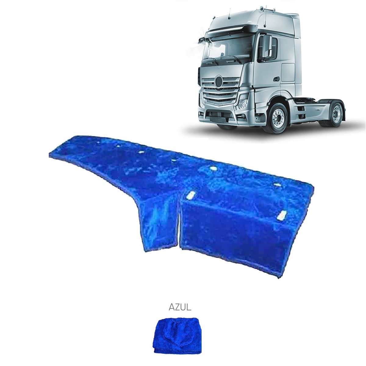 Capa Painel Caminhão Mercedes-Benz Actros 2651 Após 2021 - Preto