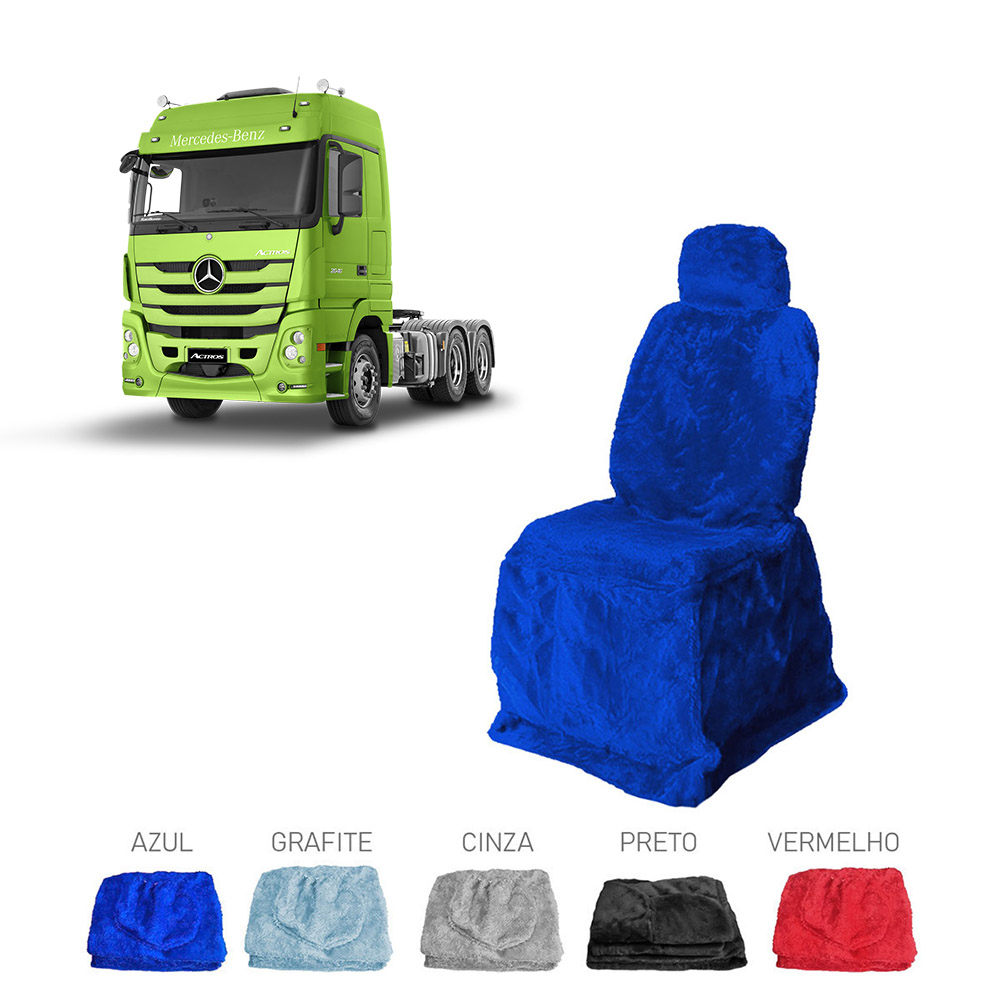 Capa Banco Caminhão Mercedes-Benz Actros 2651 Após 2021 - Azul