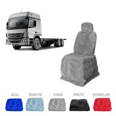 Capa Banco Caminhão Mercedes-Benz Atego 2430, 2730 (Banco com 03 Lugares) Após 2021 - Grafite