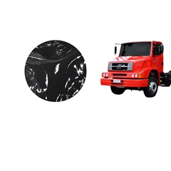 Tapete Verniz Caminhão Mercedes-Benz Atego 1419, 1719 (Com capo, Banco 03 Lugares) Após 2018 - Preto