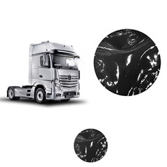 Tapete Verniz Caminhão Mercedes-Benz Actros (Automático, com Assoalho Plano) Após 2017 - Preto