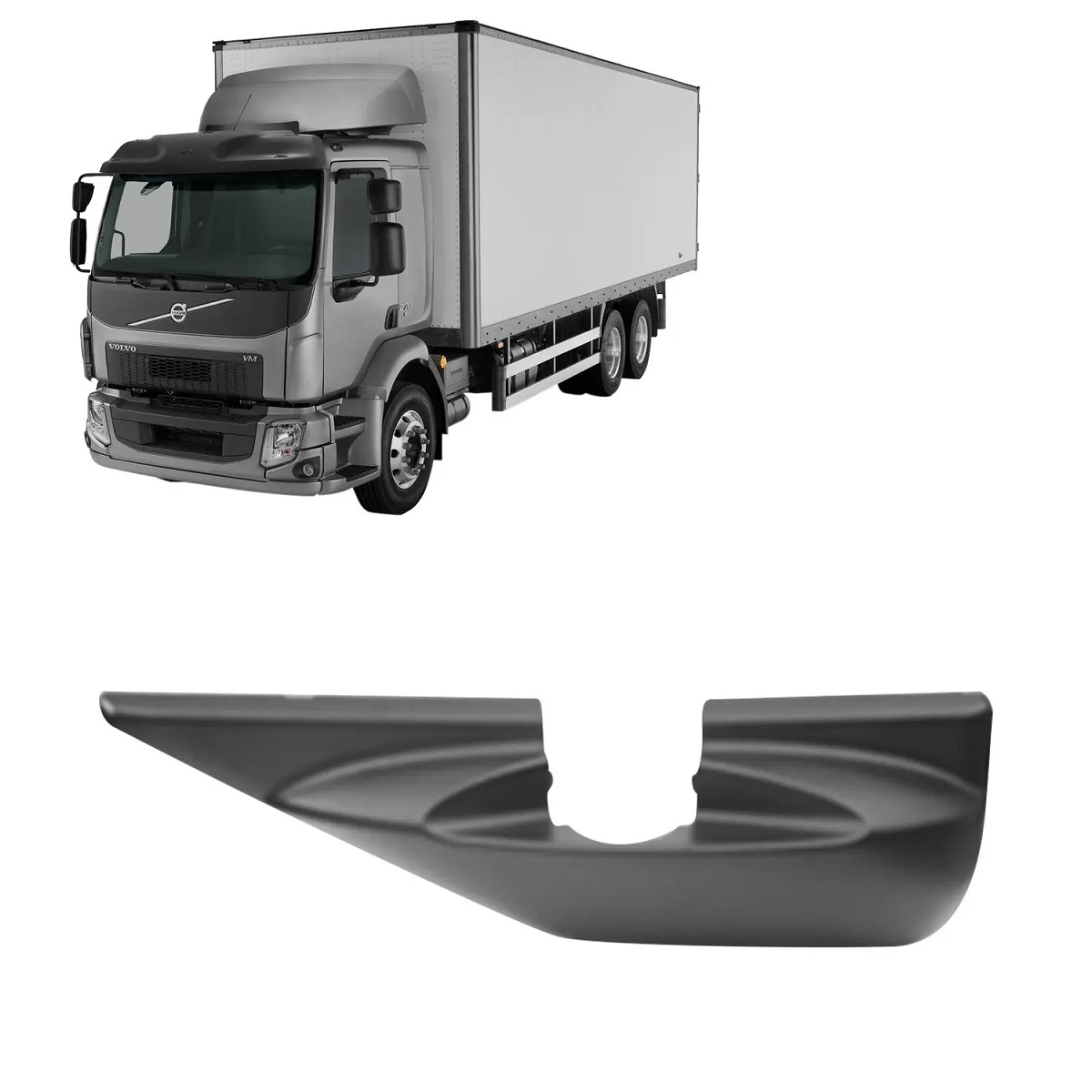 Acabamento Inferior Braço Retrovisor Caminhão Volvo VM Após 2006 Lado Esquerdo - 203900510