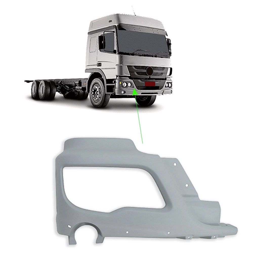 Ponteira Parachoque Caminhão Atego Após 2013 (Ferro) Lado Direito - 9588808370