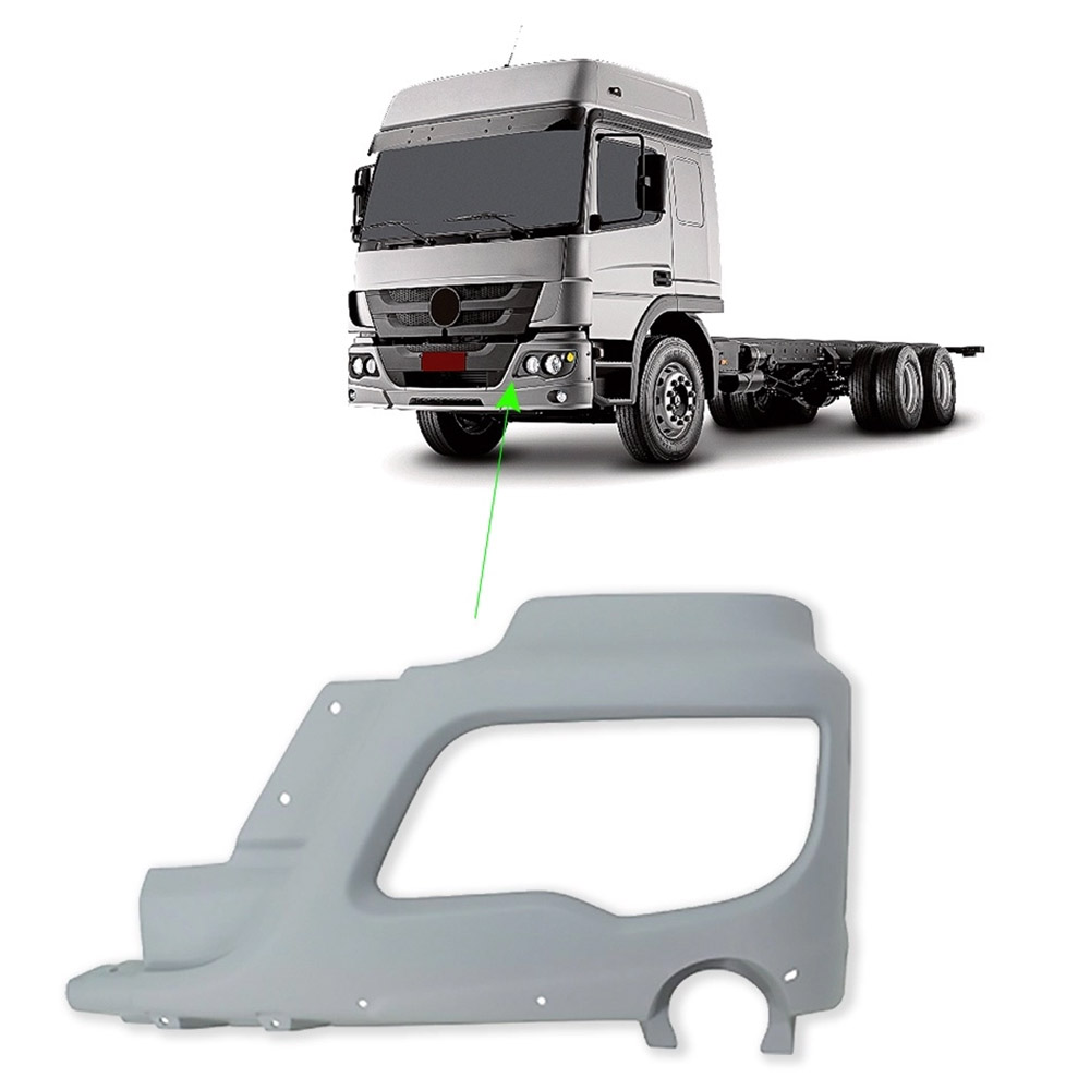 Ponteira Parachoque Caminhão Atego Após 2013 (Ferro) Lado Esquerdo - 9588808270