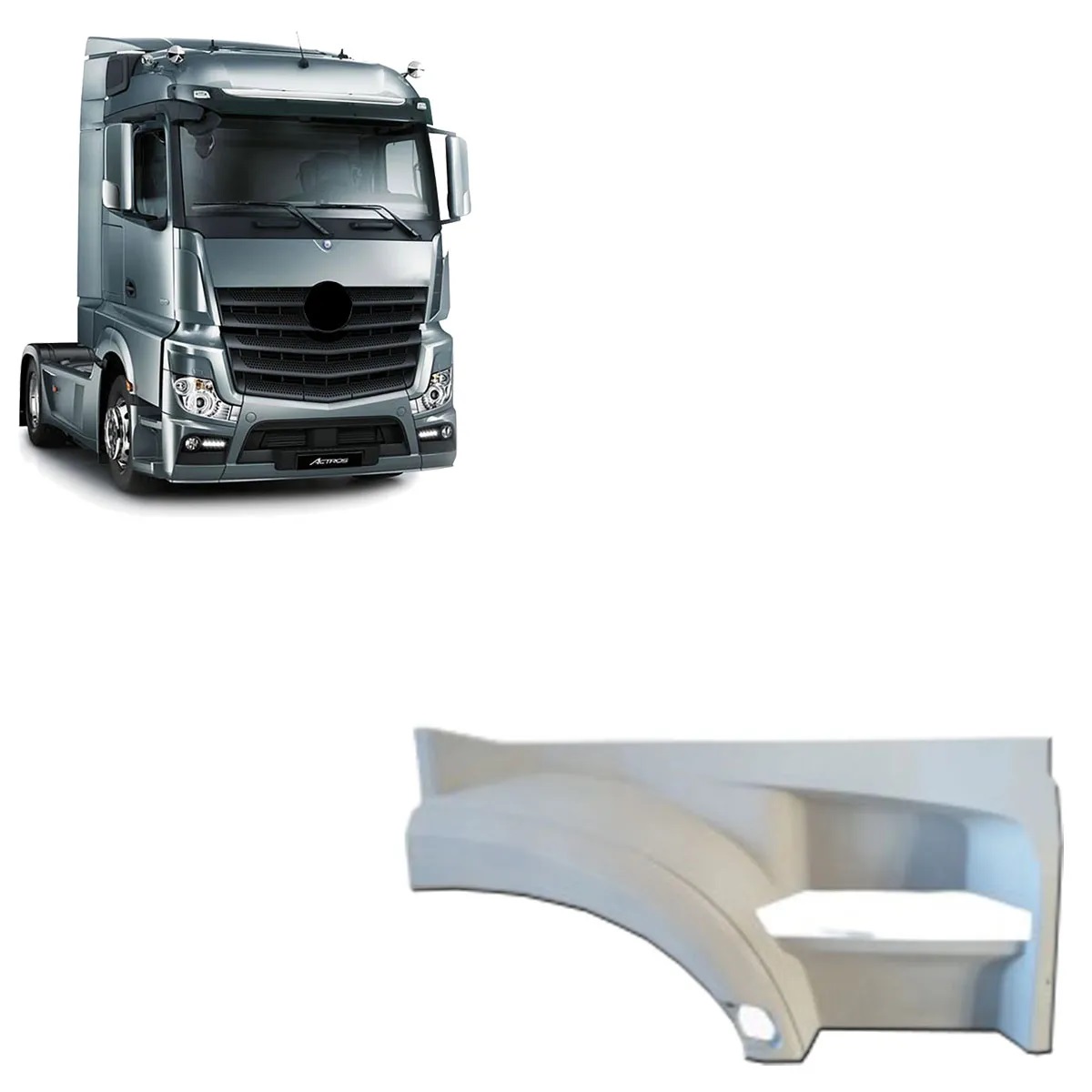 Paralama Cabine Caminhão Mercedes-Benz Actros após 2019 (Estribo) Lado Esquerdo - 9606600213