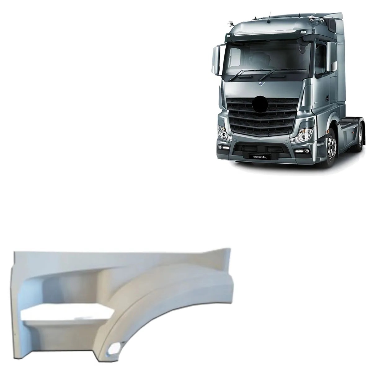 Paralama Cabine Caminhão Mercedes-Benz Actros após 2019 (Estribo) Lado Direito - 9606600313