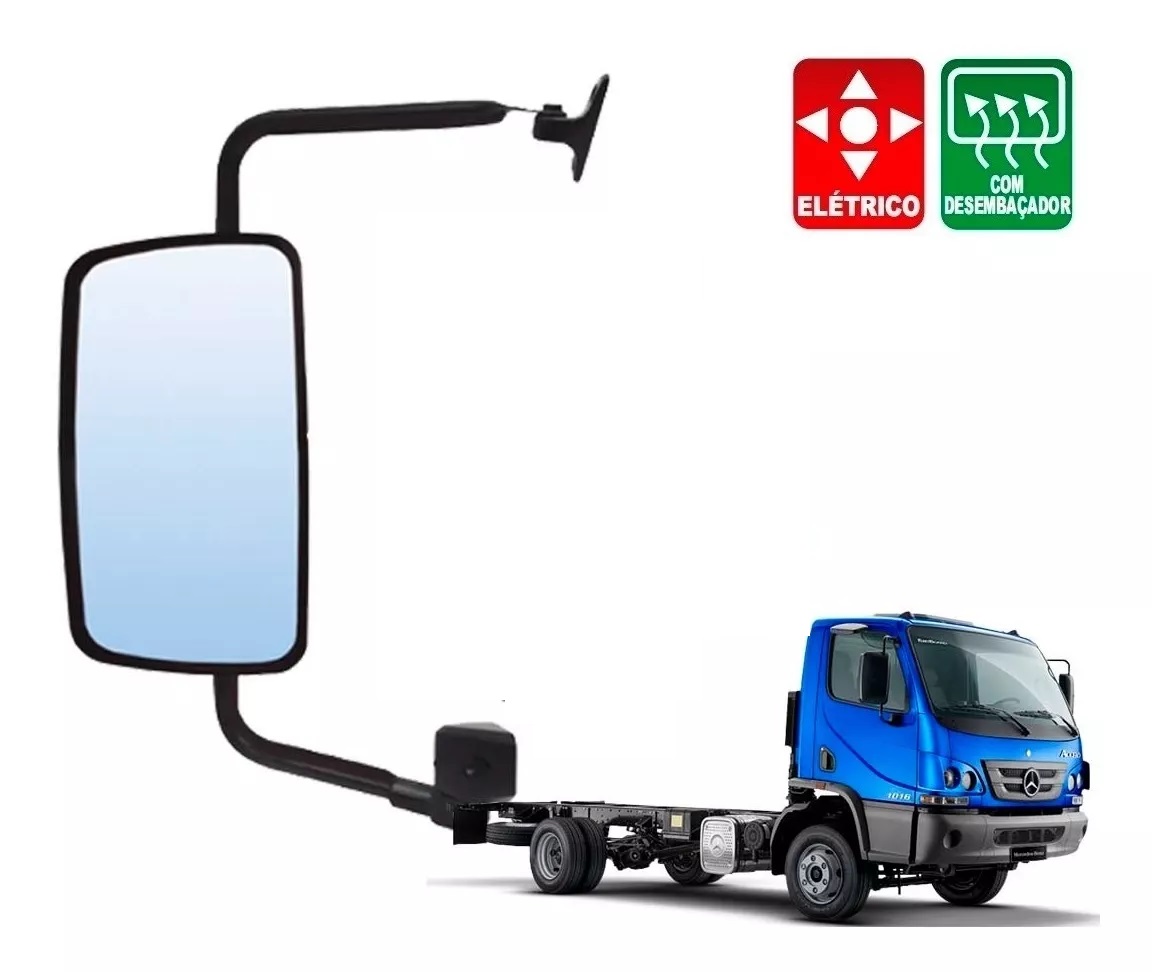 Retrovisor Caminhão Meredes-Benz Accelo até 2019 Com Desembaçador e Regulagem Lado Direito - 9798101316/7416
