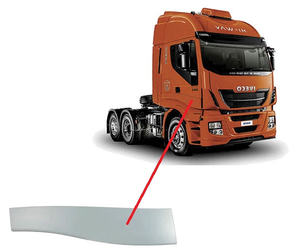 Acabamento Extensão Porta Caminhão Iveco Stralis Hi-Way Após 2012 Lado Esquerdo - 500397857