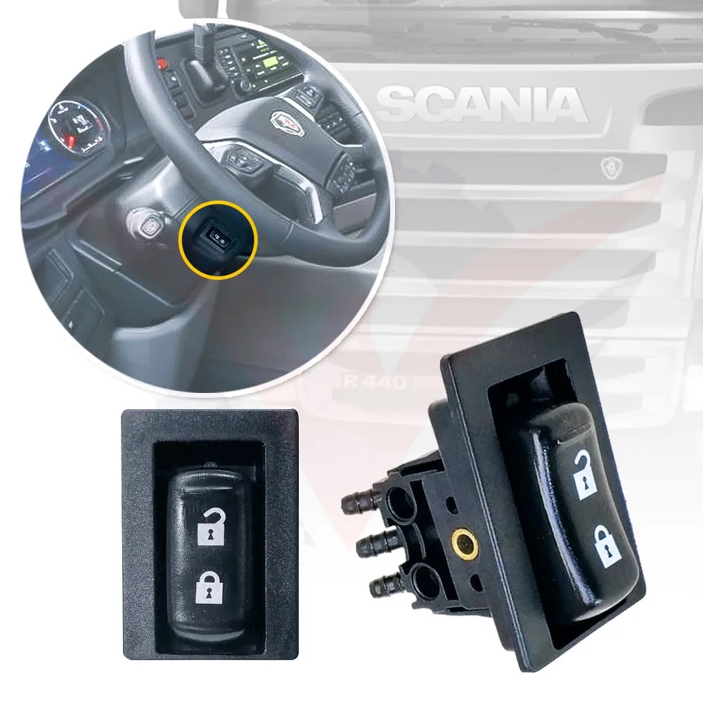 Botao Trava Valvula Volante Caminhão Scania Série - 1797971/2185839-