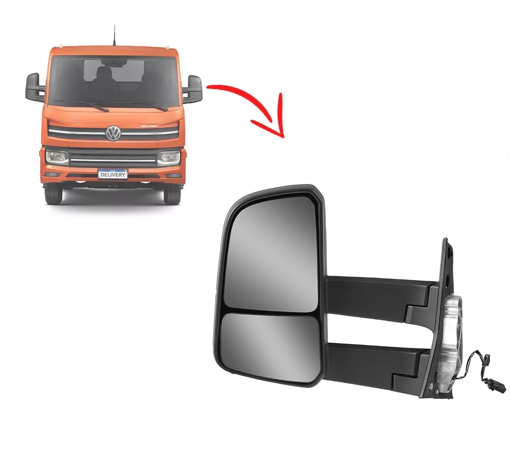 Retrovisor Caminhão Volkswagen Delivery Apos 2018 Elétrico Lado Esquerdo - 23B857501B