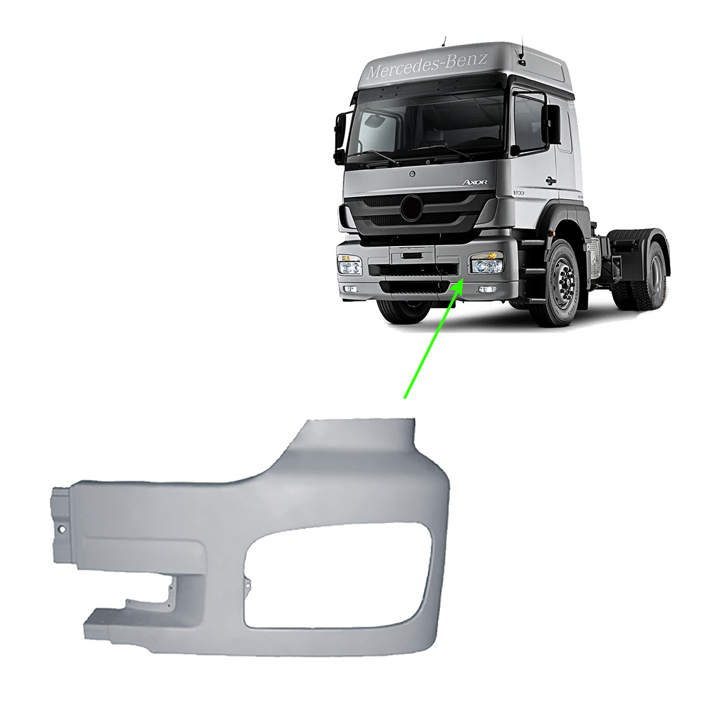 Ponteira Parachoque Caminhão Mercedes-Benz Axor 1933 após 2005 Lado Esquerdo - 9448800371