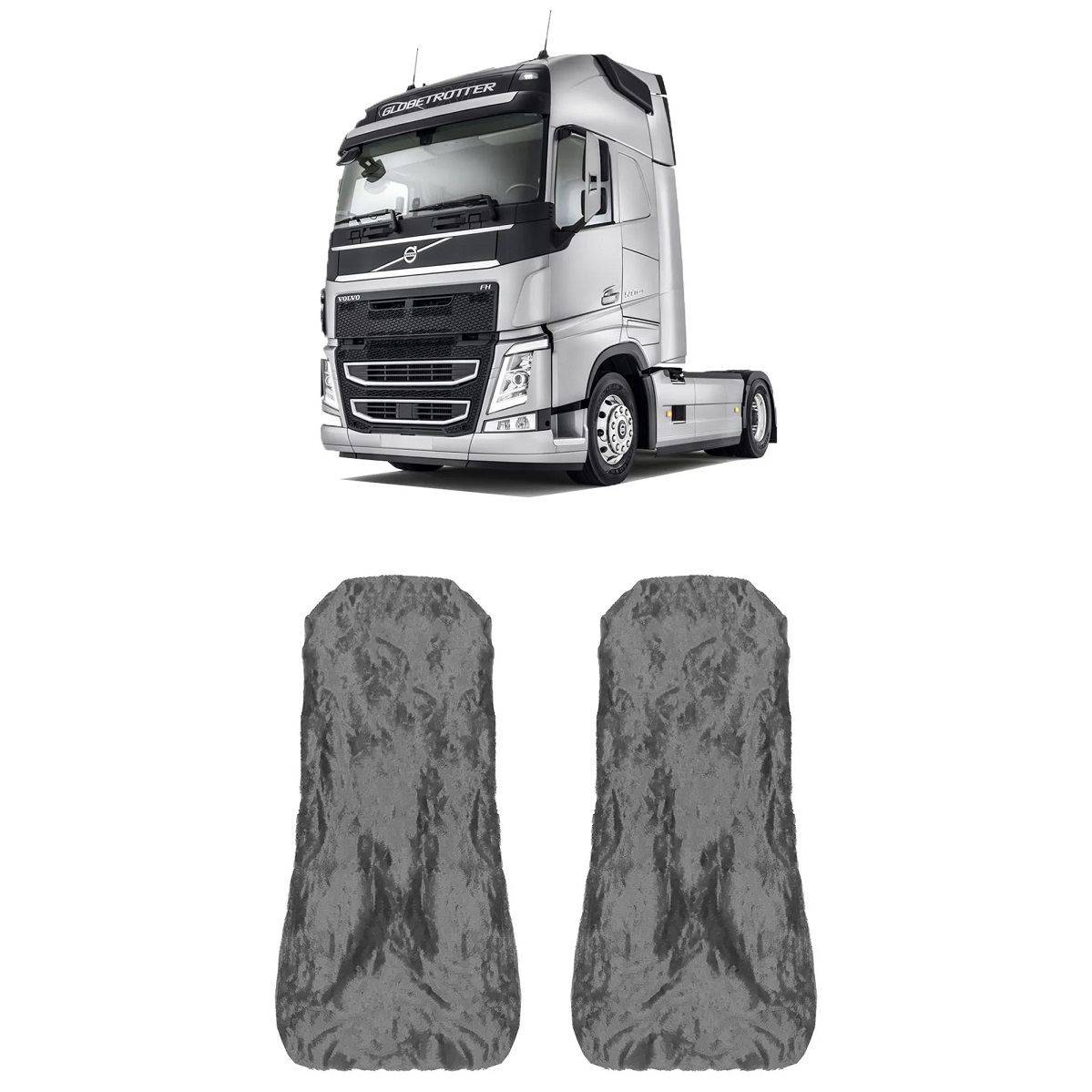 Capa Banco Caminhão Volvo FH após 2015 (02 Bancos) - Grafite