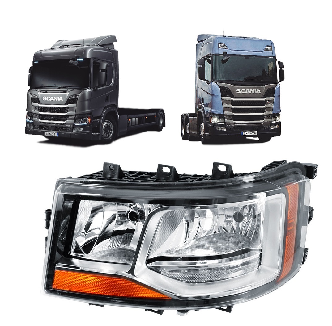 Farol Caminhão Scania Série 7 P, G, R, S Lado Esquerdo (Xenon) - 2379882