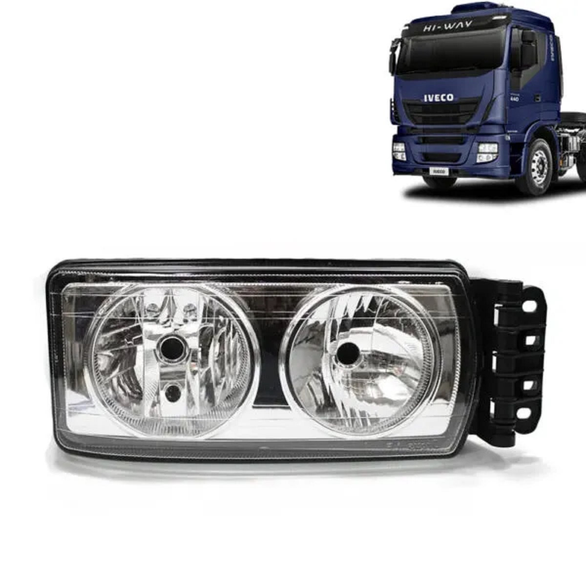 Farol Principal Caminhão Iveco Hi-way Após 2012 (Regulagem Manual) LED - Lado Direito 5801639122
