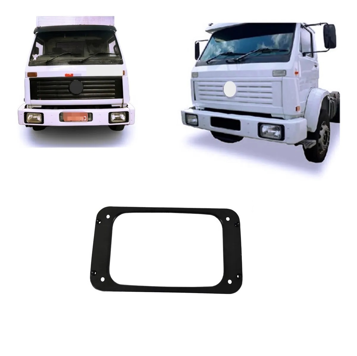 Moldura Farol Caminhão Volkswagen 16.220 1994 a 1999 Parachoque Lado Esquerdo