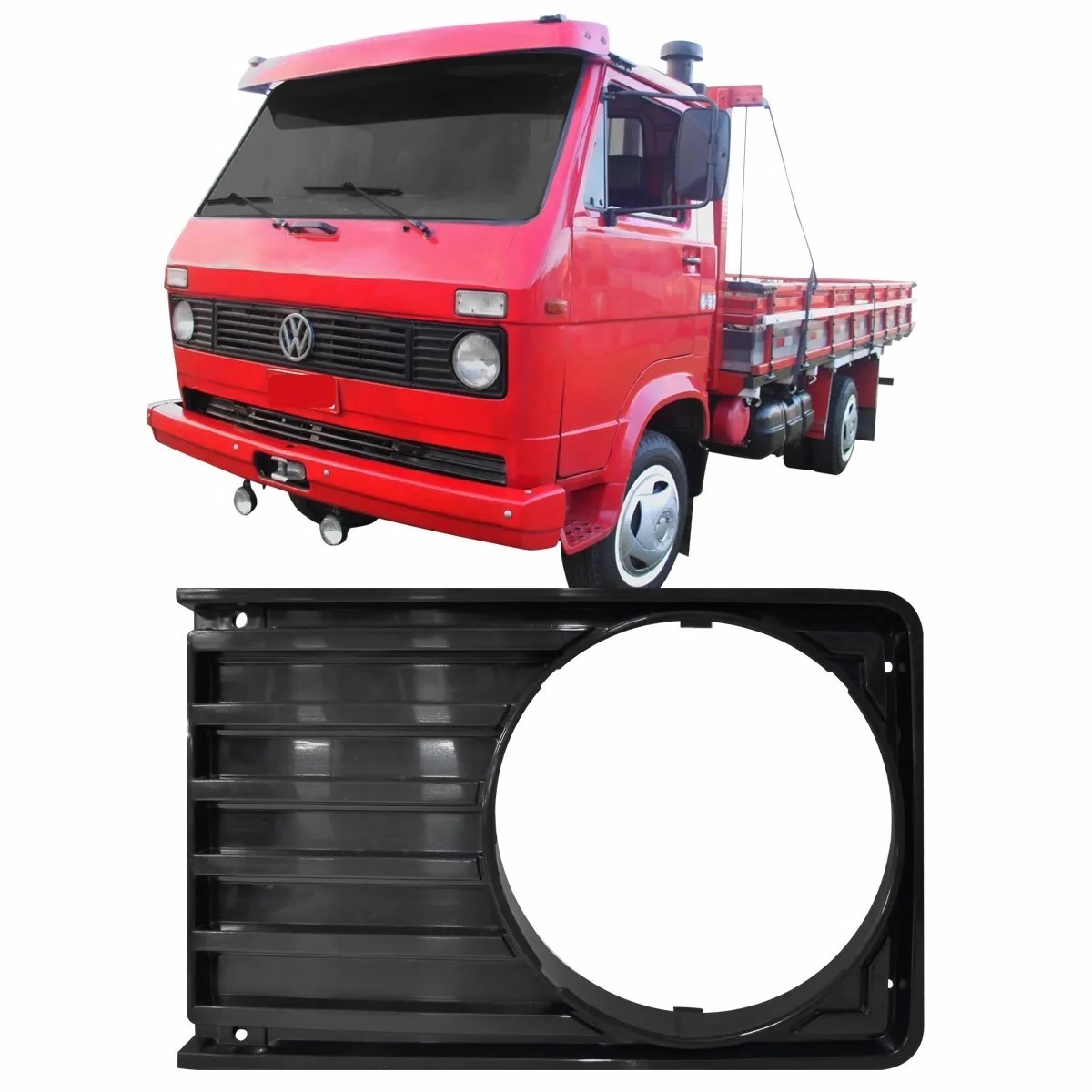 Moldura Farol Caminhão Volkswagen 6.90 Após 1983 Redondo Lado Direito