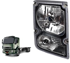 Farol Principal Caminhão Volvo VM 2006 até 2013 Lado Esquerdo (Preto) - 20818771