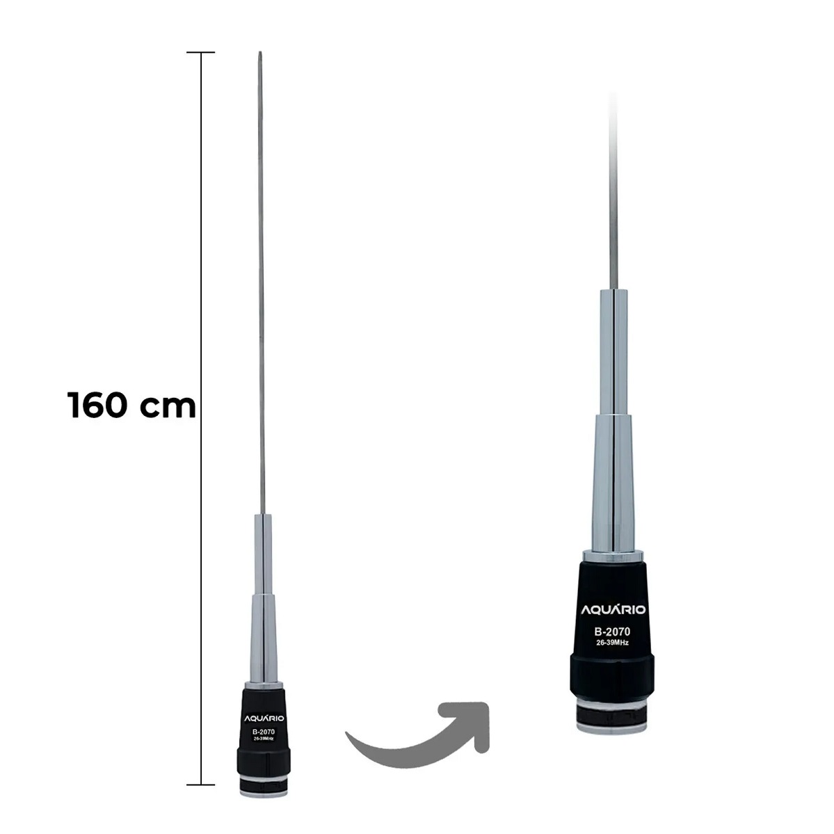 Antena PX Dobrável Móvel com Bobina na Base 11m - B-2070 Aquário