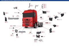 Revestimento Coluna Caminhão Mercedes-Benz Actros 2017 a 2020 Lado Esquerdo - 9436980362