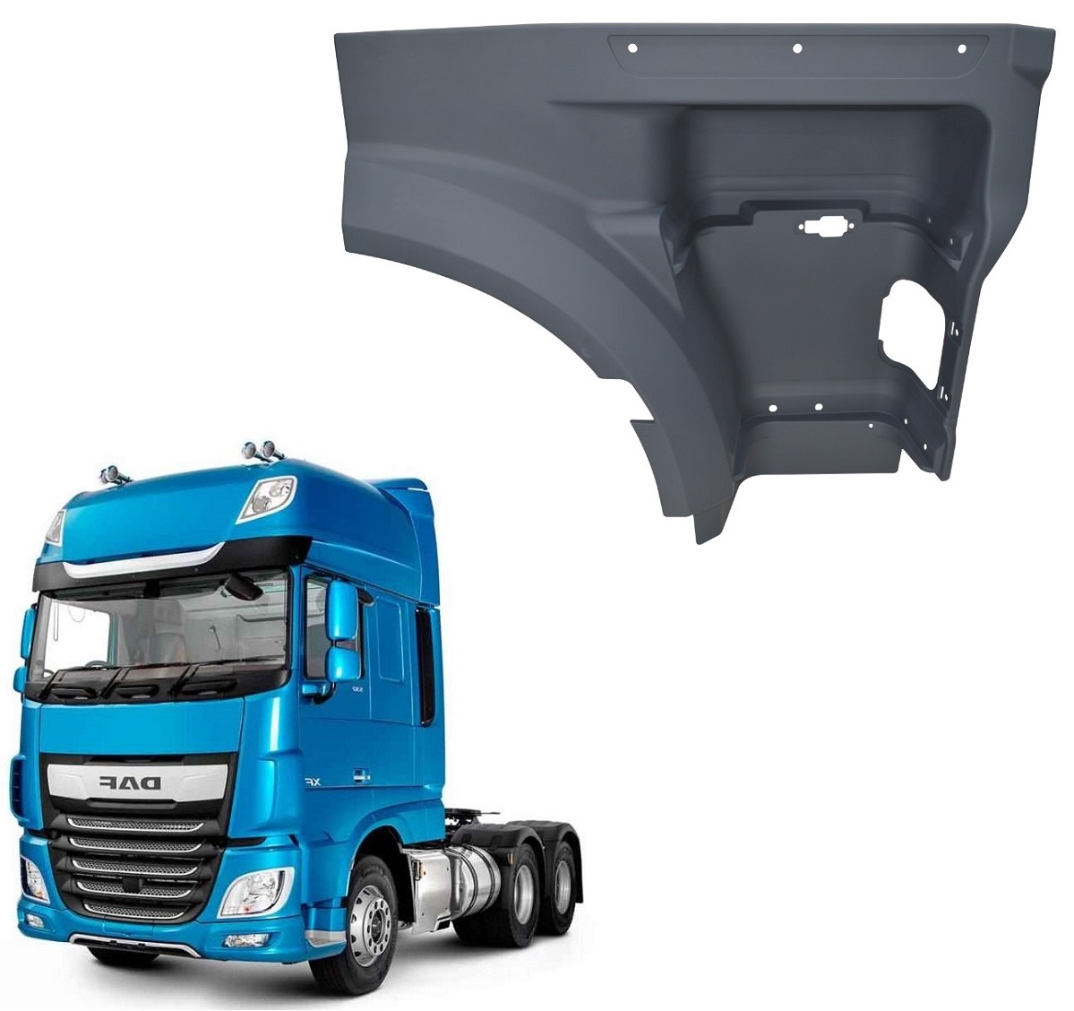 Paralama Cabine Caminhão DAF XF Após 2021 (Estribo) Lado Direito - 1835024 / 1861673 / 1843469