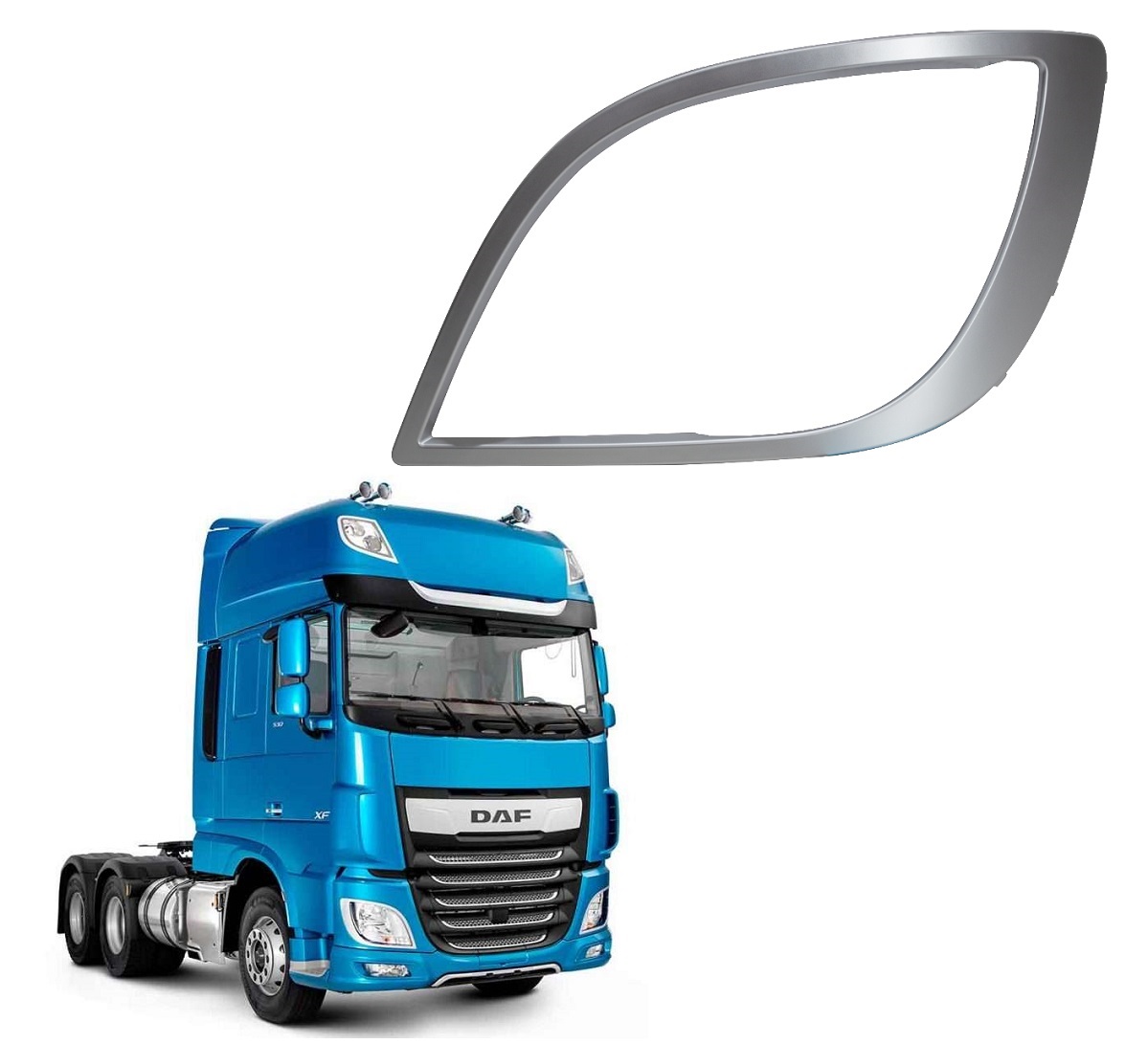 Moldura Farol Principal Caminhão DAF XF Após 2021 Lado Esquerdo - 1922030