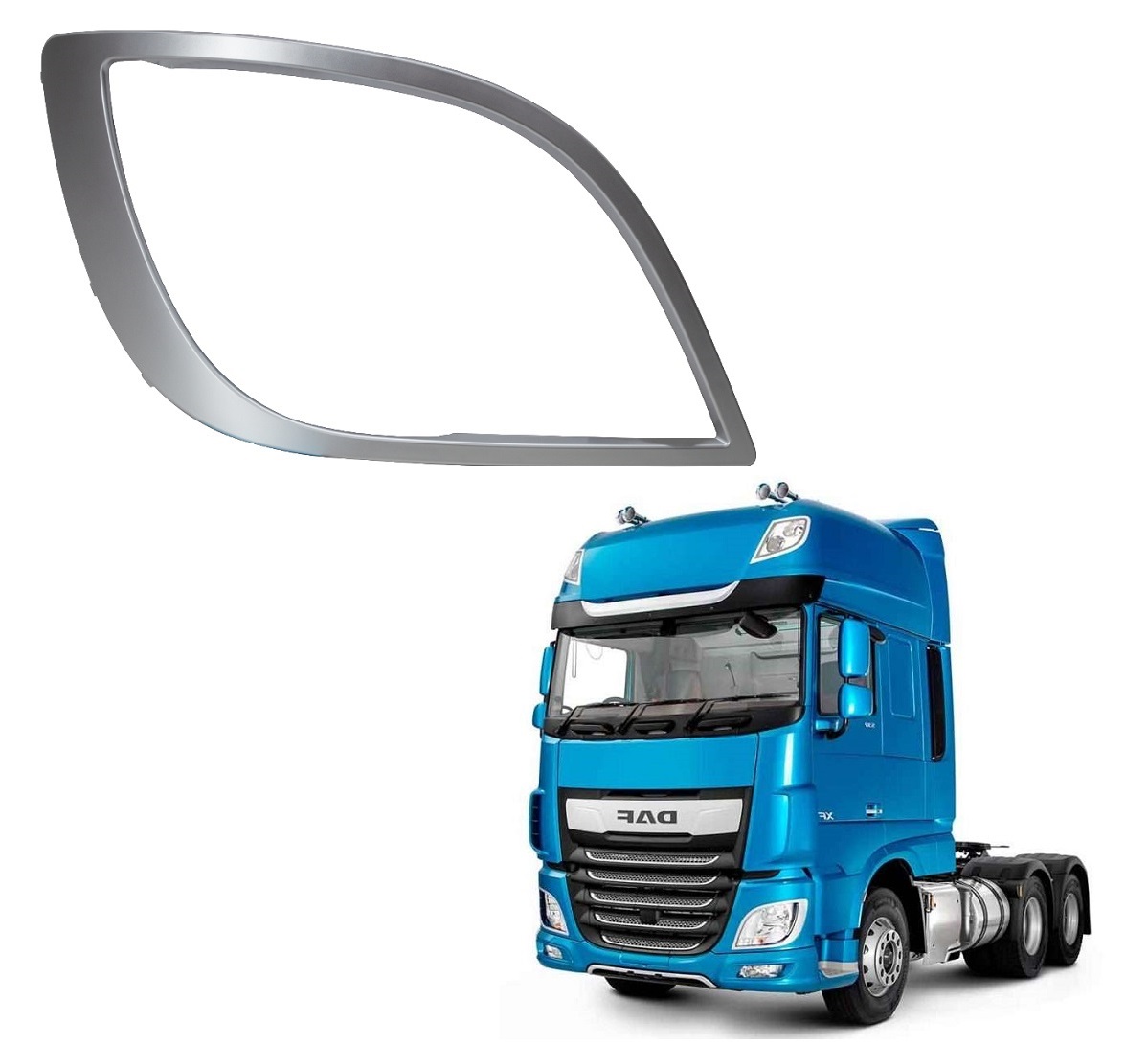 Moldura Farol Principal Caminhão DAF XF Após 2021 Lado Direito - 1922031