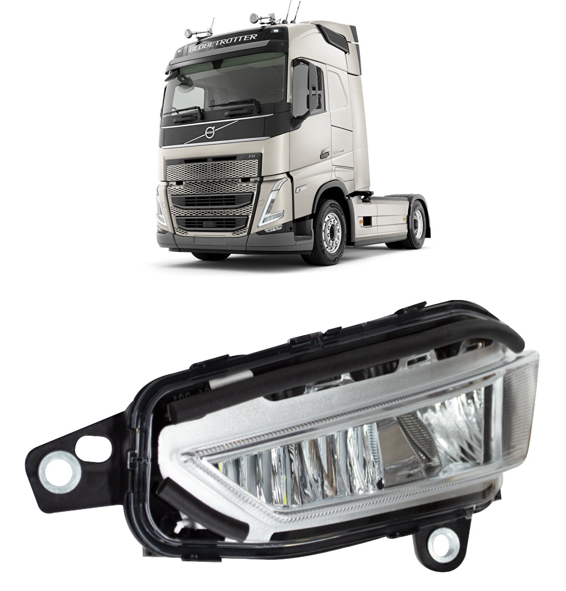 Farol Auxiliar Caminhão Volvo FH Após 2021 Lado Esquerdo - 23752746