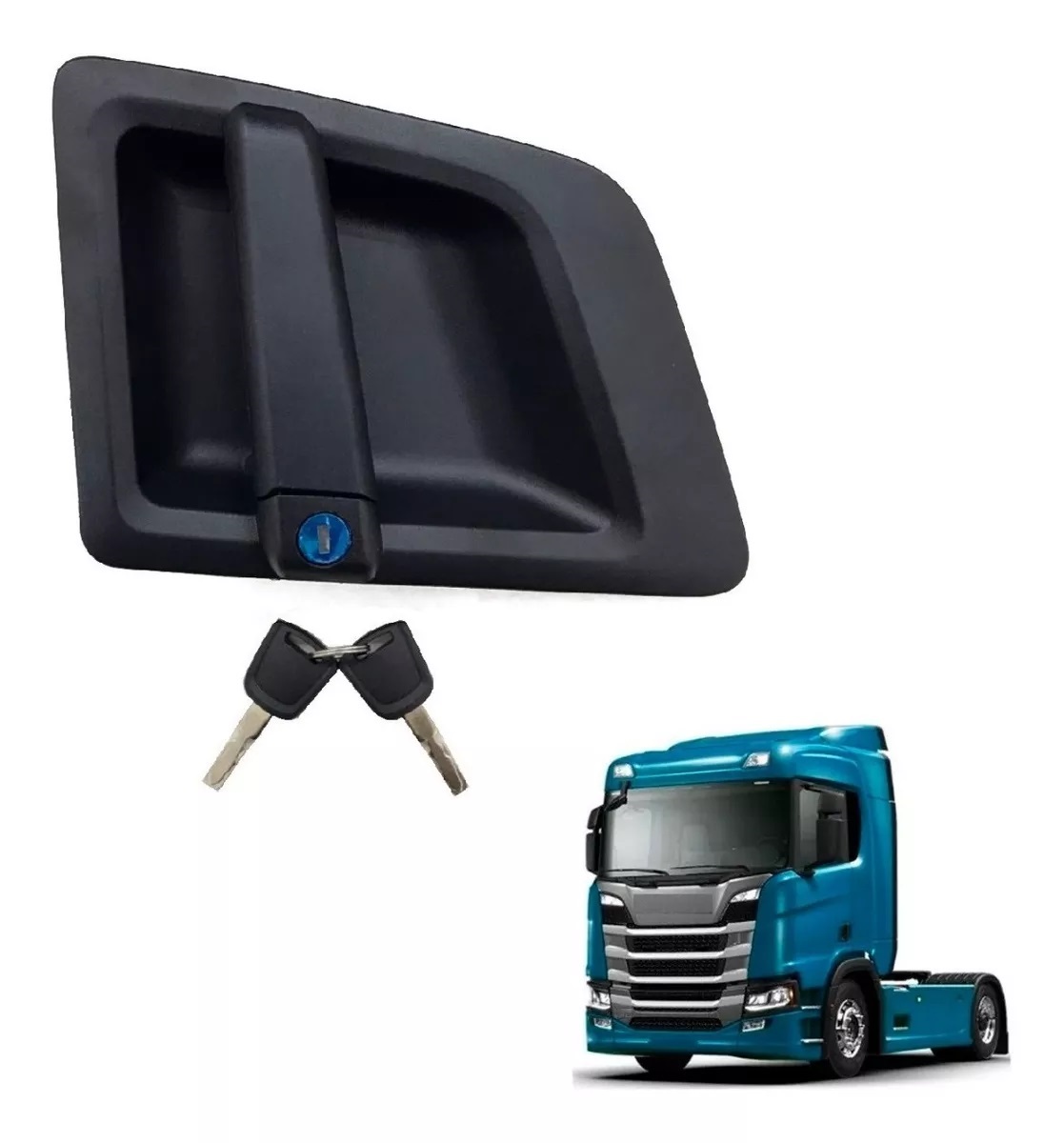Macaneta Porta Caminhão Scania Série 7 NTG Lado Esquerdo (Com Chaves) - 2559129