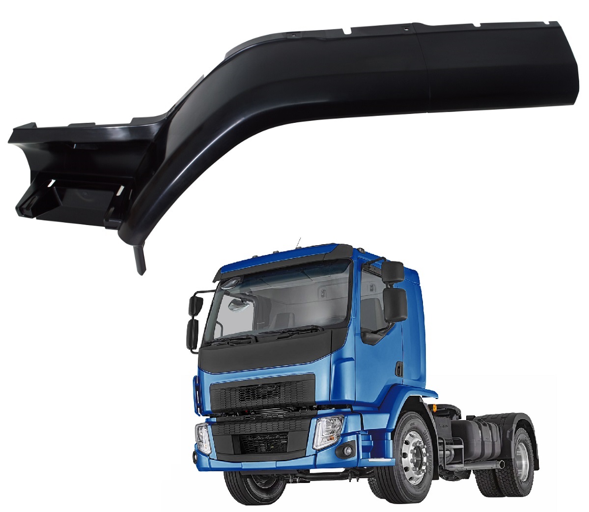 Paralama Cabine (Estendida) Caminhão Volvo VM Após 2019 (Estribo) Lado Esquerdo - 84193296