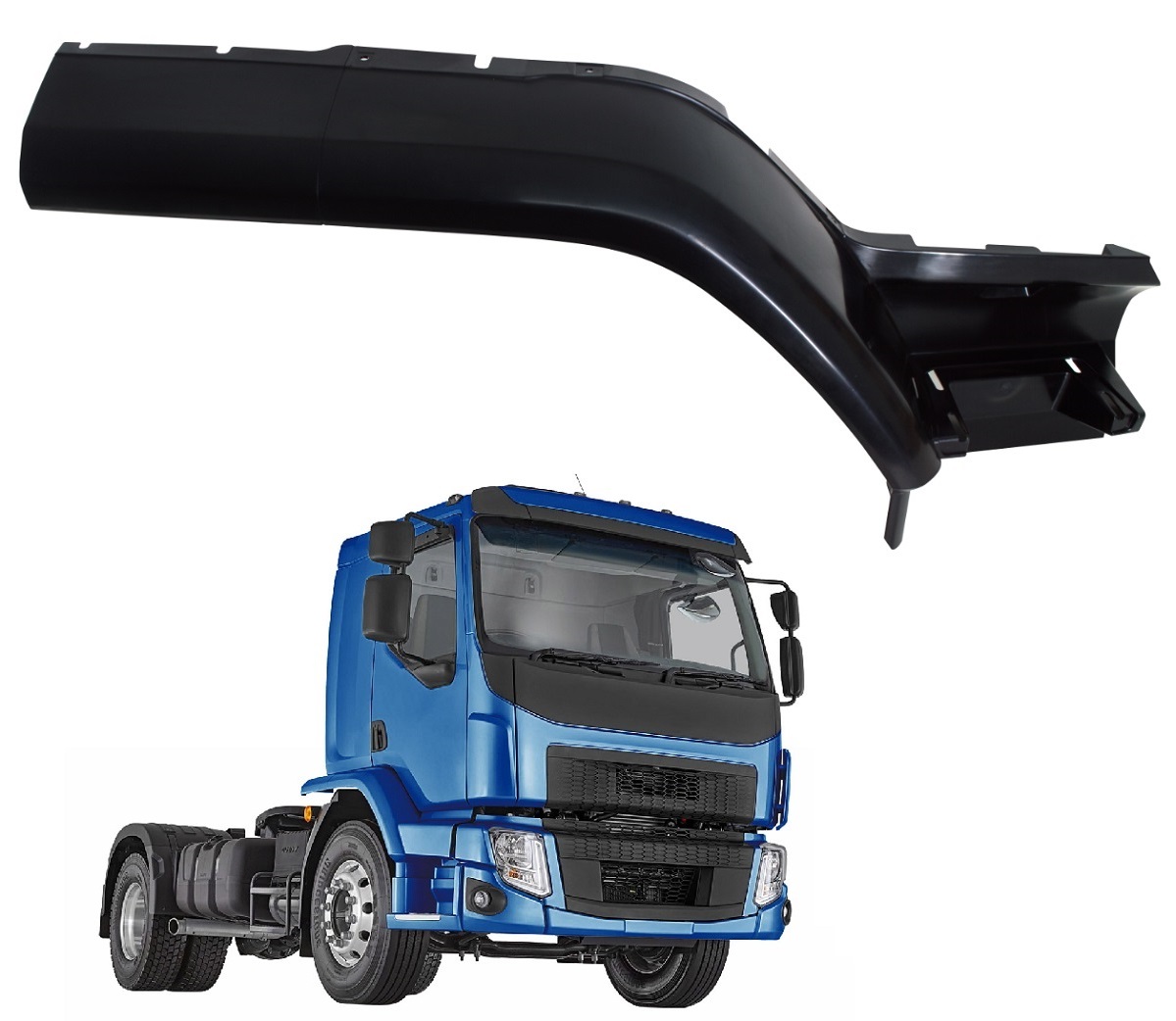 Paralama Cabine (Estendida) Caminhão Volvo VM Após 2019 (Estribo) Lado Direito - 84193297