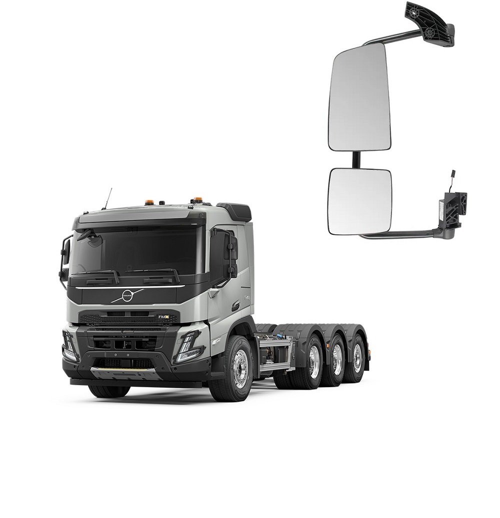 Espelho Retrovisor Caminhão Volvo FMX Após 2015 Eletrico Com Desembaçador Lado Esquerdo