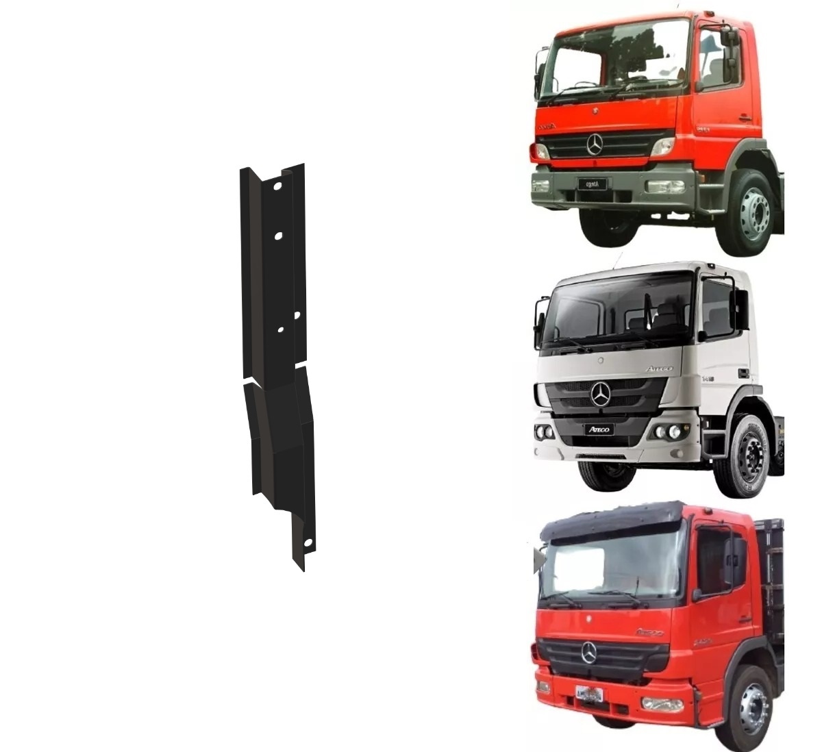 Suporte Paralama Estribo Caminhão Mercedes-Benz Atego (Rodoviário - Todos) Lado Esquerdo - 9736660135
