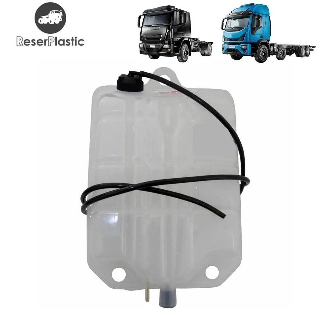 Reservatorio Radiador Caminhão Iveco Eurocargo, Tector, Cursor, Cavallino - Euro 5 (Com Encaixe Para Sensor De Nivel) - 98426669